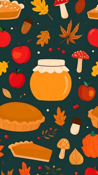 Autumnal food pattern