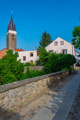 Fototapeta premium Church of holy ghost in Telc, Czech republic