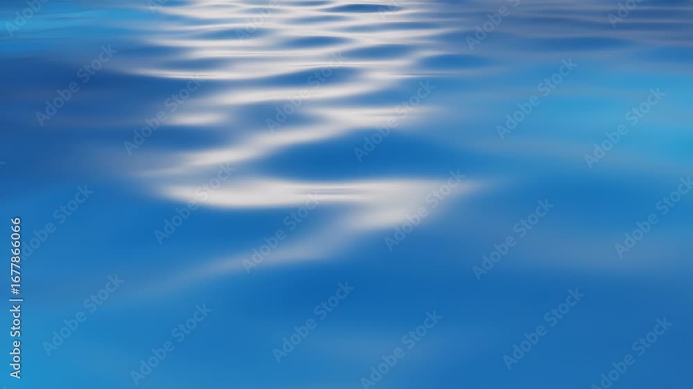 Aufkleber abstract background of blue water surface with light reflections and gentle ripples, creating a calm
