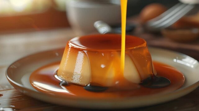 caramel pudding mockup 4K Videos