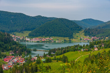 Obraz premium Dedinky viewpoint during a sunny day in Slovakia