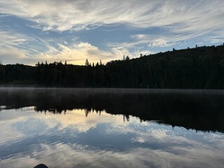 Summer morning in Mastigouche Wildlife Reserve, Quebec, Canada