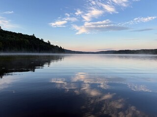 Summer morning in Mastigouche Wildlife Reserve, Quebec, Canada