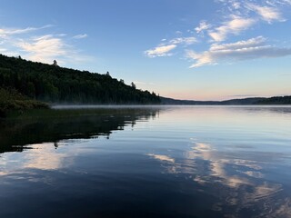Summer morning in Mastigouche Wildlife Reserve, Quebec, Canada