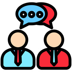 Communicate Icon Mini Illustration Icon. Use For Modern Concept, Print, Ui, Ux Kit, Web And App Development. Vector Related To Office, Education, Examination And More