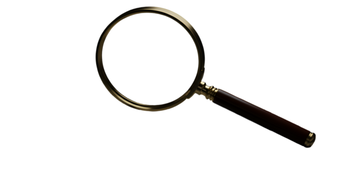 Finding answers A magnifying glass against the abyss a symbol of endless curiosity in the dark of