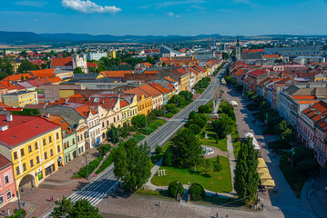 Naklejka premium Panorama view of the main square in Presov, Slovakia