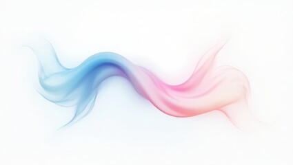Abstract blue and pink wave design isolated on white background