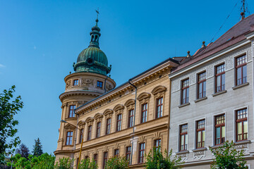 Obraz premium Colourful buildings in Jihlava, Czech republic