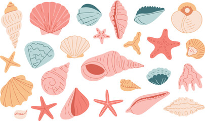 seamless pattern with shells