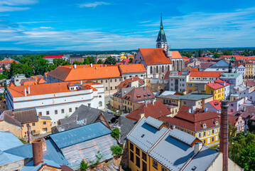 Obraz premium Panorama of Jindrichuv Hradec in Czech republic