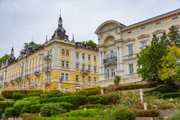 Fototapeta premium Historical houses at Marianske lazne in Czech republic