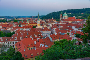 Obraz premium Panorama view of Mala strana in Prague, Czech republic