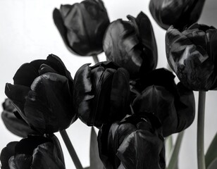 Close-up of black tulips