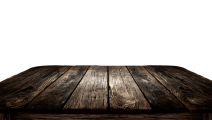 Aged wooden planks surface against a dark background.