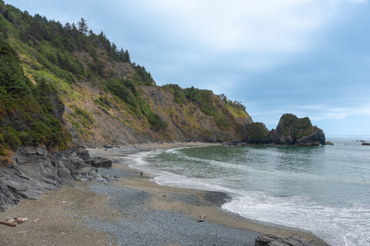 Beach solitude on the beautiful and scenic Northern California coast 