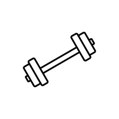 Dumbbell icon, isolated vector line icon on a white background. Trendy and modern design.