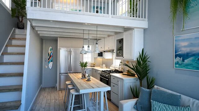 Cozy Coastal Tiny Home Interior