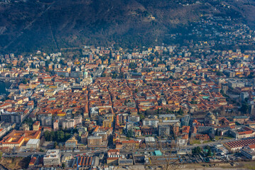 Obraz premium Panorama view of Como in Italy
