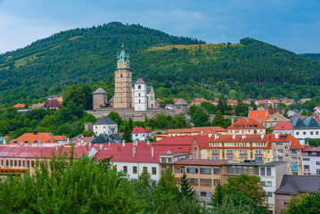 Obraz premium Panorama view of Kremnica castle overlooking the old town, Slova