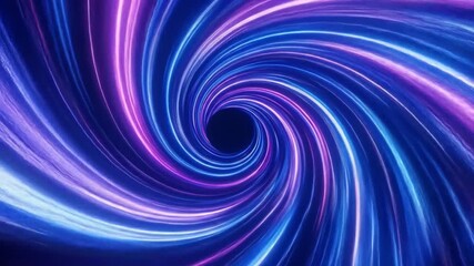 Abstract neon spiral vortex - Powered by Adobe