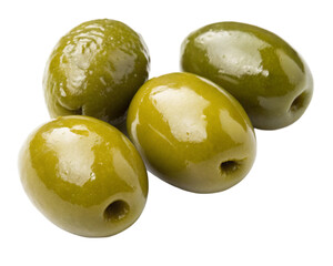 green olives Cut out, isolated 