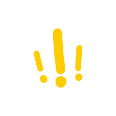 Hand-drawn yellow exclamation mark icon