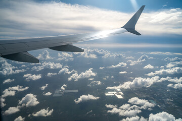 Aerial View of Homestead Agricultural Fields from Airplane, South Florida, USA