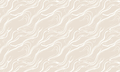 Luxury Seamless Pattern with Flowing Wavy Lines, Elegant Abstract Texture of Wood Grain or Marble in Soft Beige