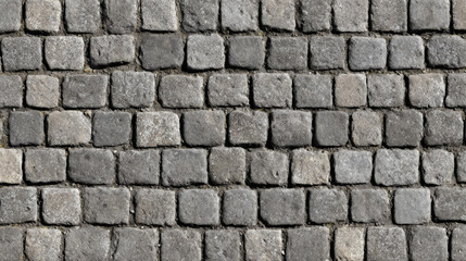 Worn gray cobblestone texture with rough edges and dirt, ideal for aged pavements and natural outdoor 3D environments
