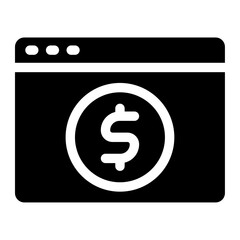 browser with dollar sign 