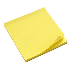 yellow sticky note isolated, Cutout