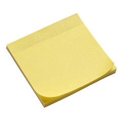 yellow sticky note isolated, Cutout