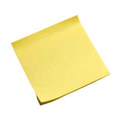 yellow sticky note isolated, Cutout