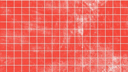 Red grunge grid texture background, abstract square pattern, vintage tiled design, retro geometric wallpaper, distressed digital backdrop