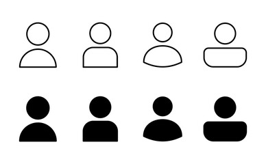 User Icon set. person sign. people icon.