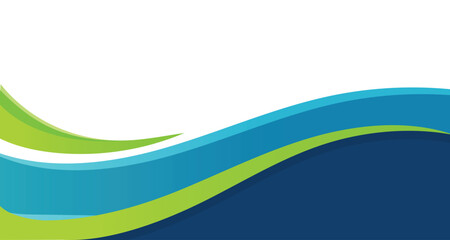 Modern abstract background with blue and green wave design. Perfect for corporate templates, business presentations, flyers, brochures, and digital banners. Clean, professional, and trending design