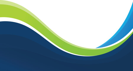 Modern abstract background with blue and green wave design. Perfect for corporate templates, business presentations, flyers, brochures, and digital banners. Clean, professional, and trending design