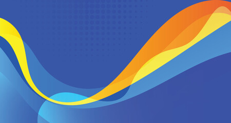 Abstract wave background with blue, yellow, and orange gradient. Ideal for corporate templates, flyers, presentations, and digital banners. Clean, vibrant, and modern design for professional use.