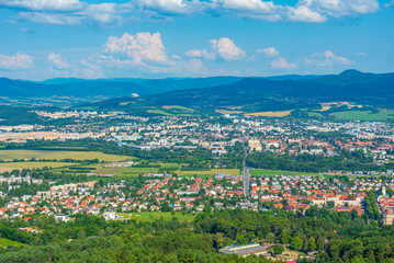 Panorama view of Slovak town Prievidza