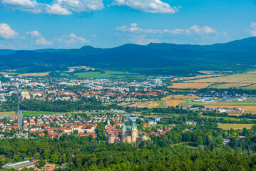 Obraz premium Panorama view of Slovak town Prievidza