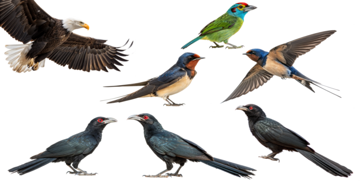 collection of birds