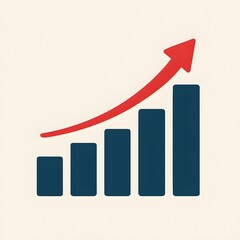 Graph with Increasing Bars and an Upward Arrow