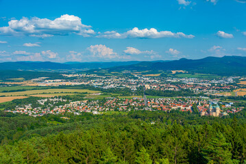 Obraz premium Panorama view of Slovak town Prievidza