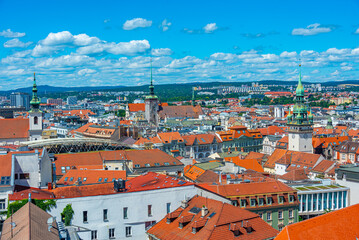 Naklejka premium Skyline of the old town of Brno, Czech republic