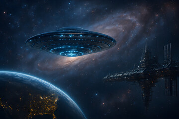 Ufo in space