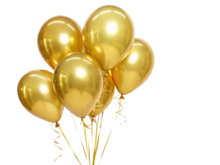 Fotobehang Ballon golden party balloons  © Julay