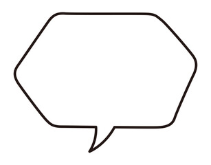 シンプルな吹き出しのベクターイラスト。単品、フレーム、枠、ふきだし
