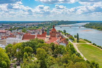 Panorama view of Grudziadz town in Poland