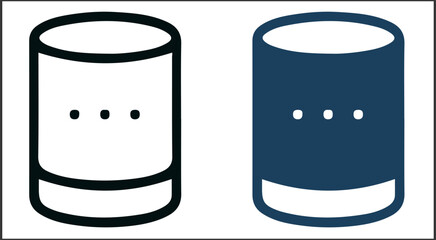 Minimal Smart Speaker Icon Set – Cylindrical Voice Assistant Symbols for Smart Home, AI Devices, and Tech UI Dashboards